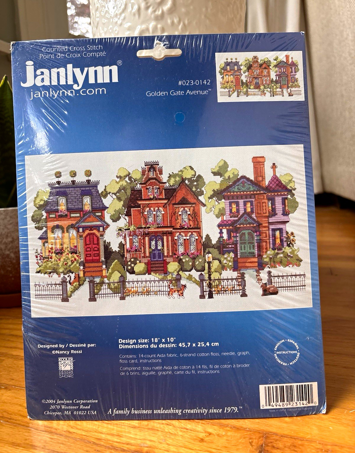 Janlynn Golden Gate Avenue Cross Stitch Kit 023-0142 2004 NIP 18x10