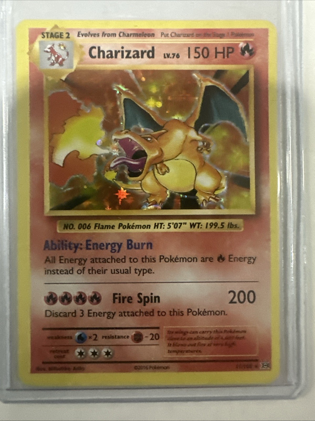 Pokémon TCG Charizard Evolutions Holo Rare Card 2016 11/108