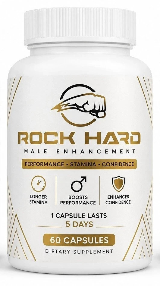 Rock Hard Male Enhancement 60 Capsules Performance Stamina Confidence 