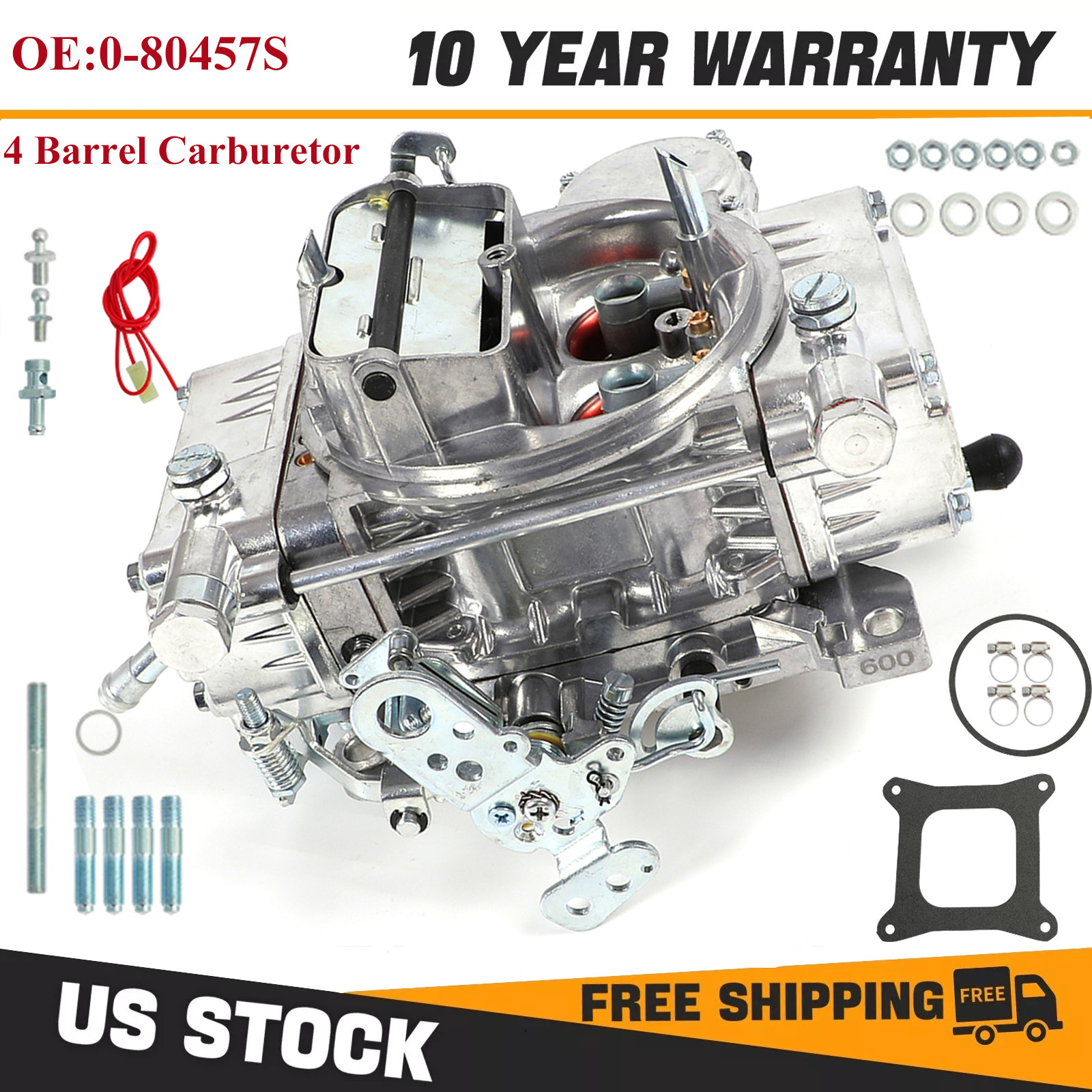4 Barrel Carburetor Street Warrior 0-80457S fit Holley 4160 Perfitmance 600 CFM