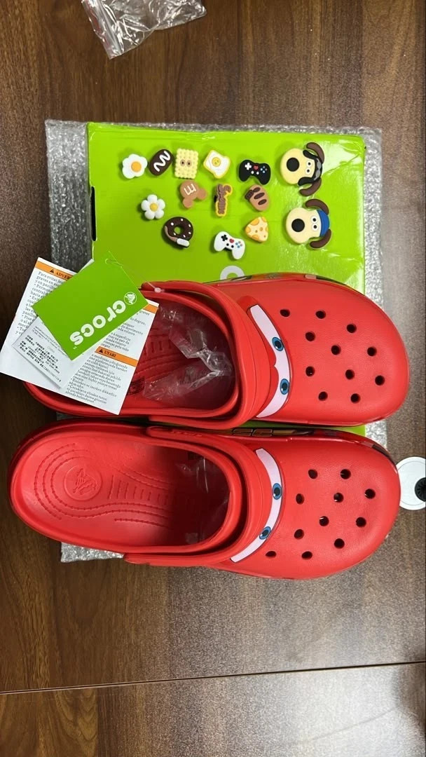 Brand New Authentic Crocs Lightning McQueen Cars Trending 2026 Adult Shoe Disney