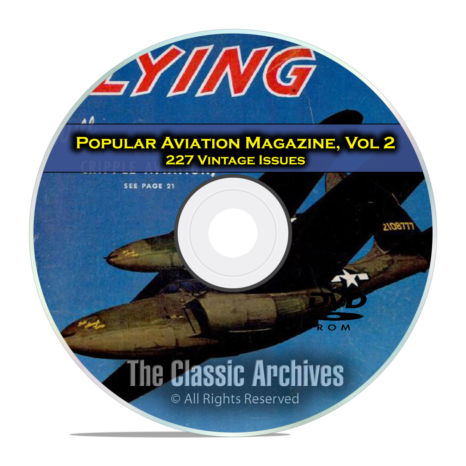 Popular Aviation Magazine, Vol 2, 227 Vintage Flight Issues, 1945-1963, DVD D08