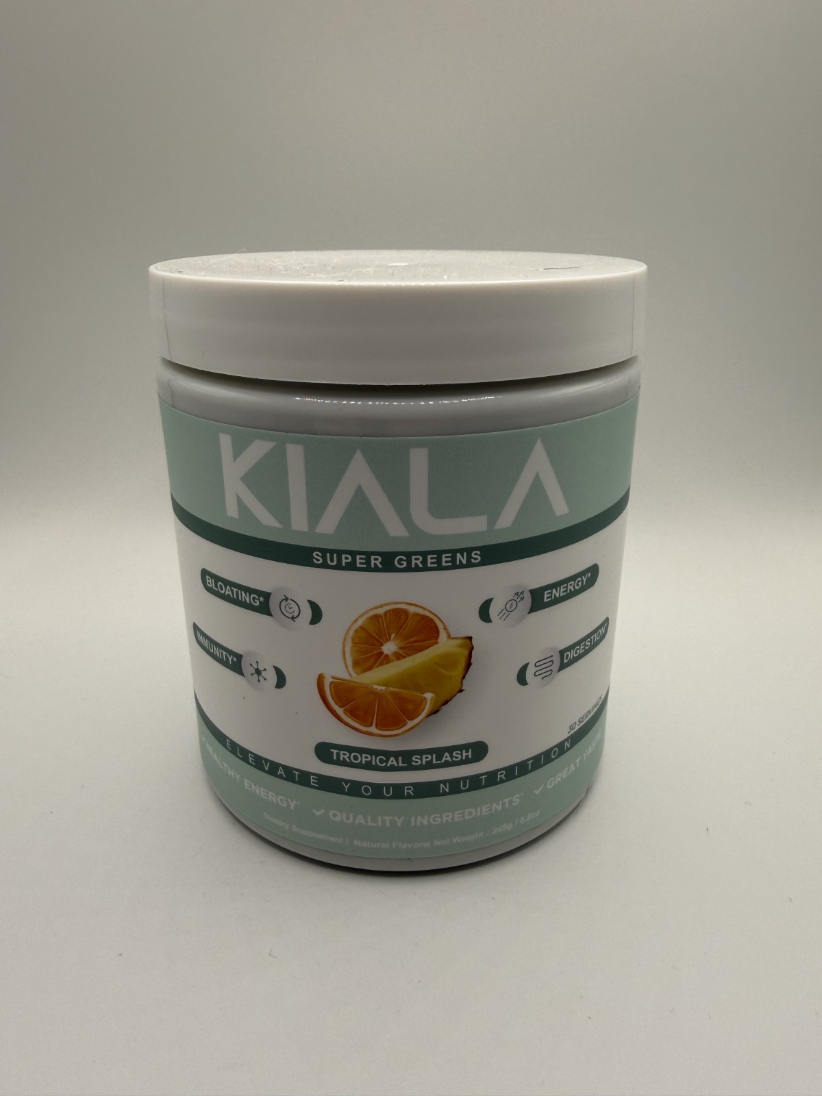 Kiala Super Greens Powder Super Green - Tropical Splash 8.8oz - Brand New Sealed