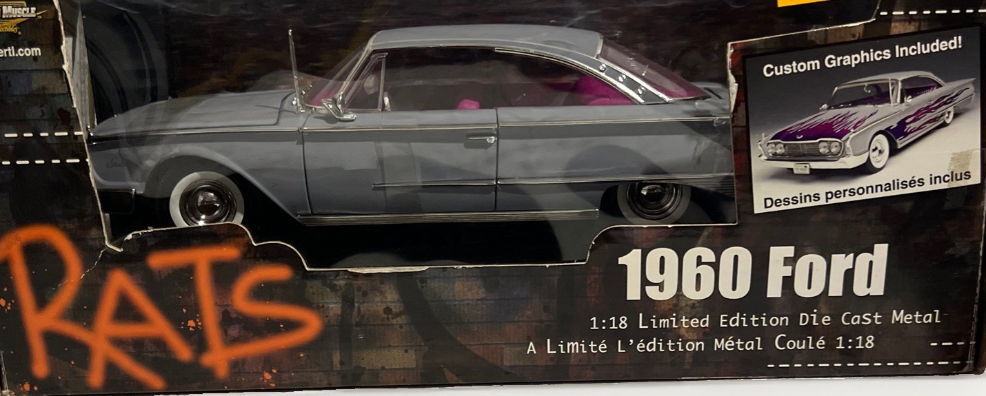 1960 Ford RATS 1:18 Die-Cast ERTL American Muscle w/ Custom Graphics Unopened