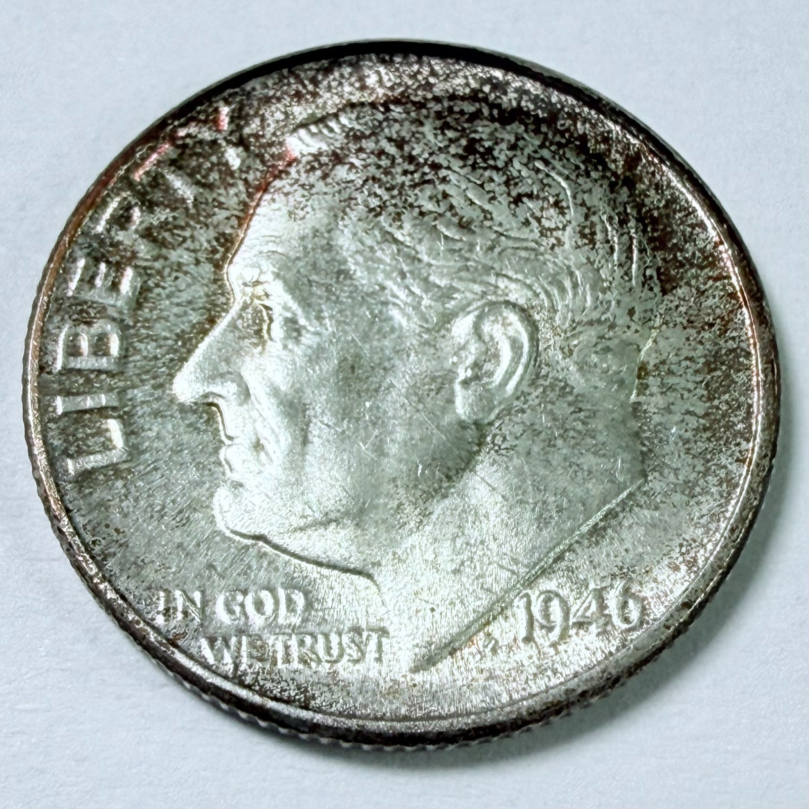 1946-D Roosevelt Silver Dime, Actual 90% Silver Coin Shown #12223