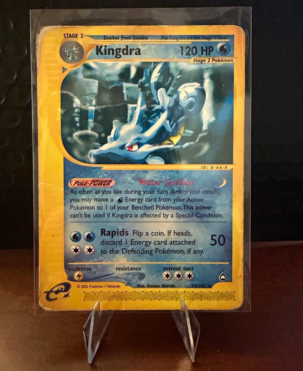 The Pokémon Company Kingdra 19/147 Aquapolis Eng 120HP Rare Stage 2 Regular