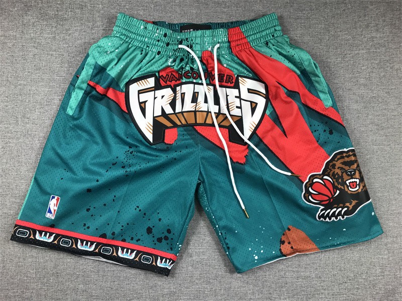 New Memphis Grizzlies Swing Men Green Basketball Shorts
