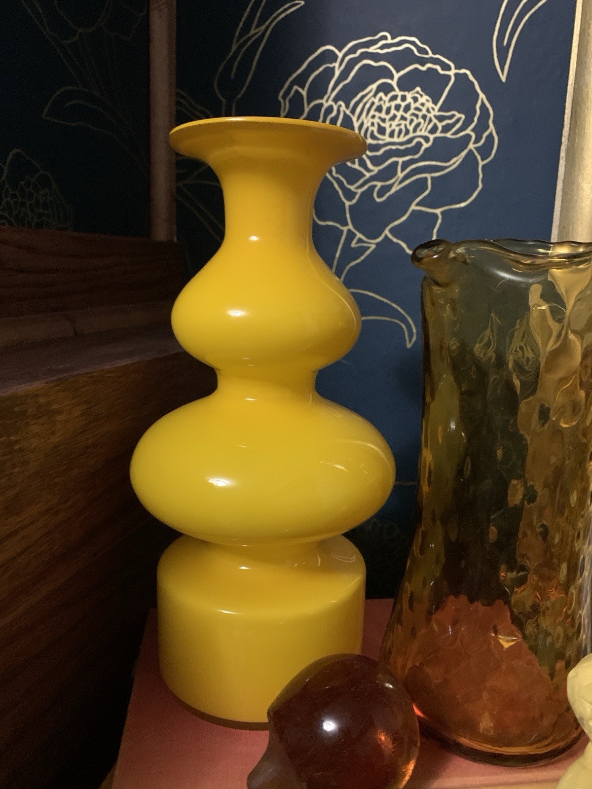 Vintage MCM Holmesgaard Carnaby 9.5” Yellow Glass Vase Swedish 1960s Vintage MCM Holmesgaard Carnaby 9.5” Yellow Glass Vase Swedish 1960s