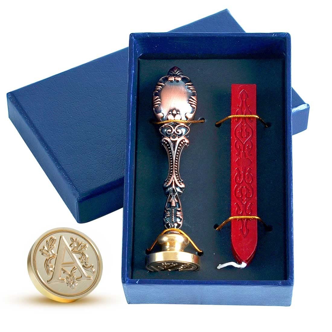 Wax Seal Stamp kit, Envelope Wax Seals DIY Kit  Retro Sealing Wax Candle + Cl...