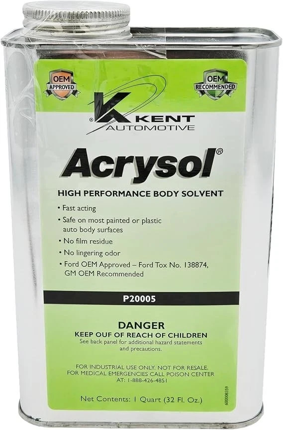 Kent ACRYSOL Body Solvent Cleaner 32oz Automotive Paint Prep Wax Grease Remover