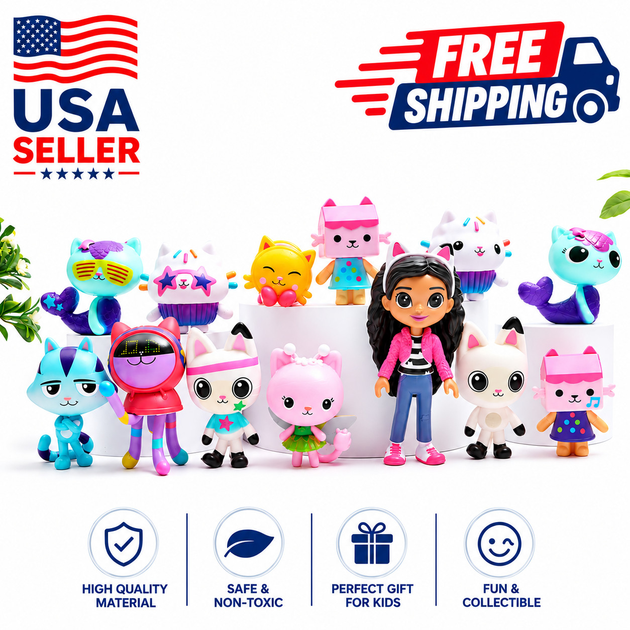 13pcs/set Gabby's Dollhouse Action Figure Cute Doll Collection Model Toys-New