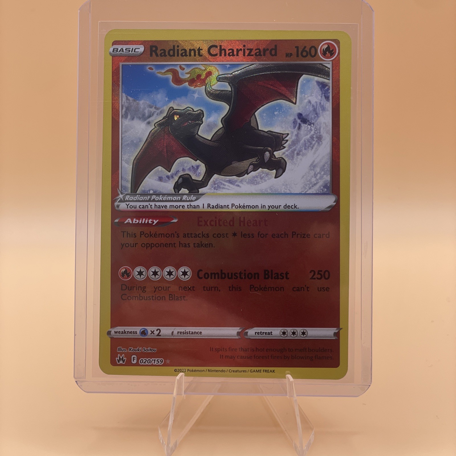 The Pokémon Company Radiant Charizard 020/159 Crown Zenith Holo Radiant Rare EN The Pokémon Company Radiant Charizard 020/159 Crown Zenith Holo Radiant Rare EN