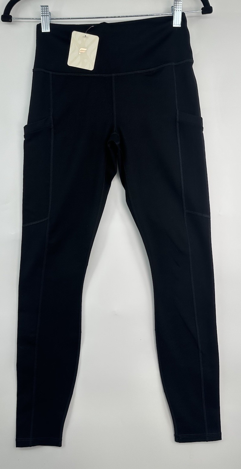 Fabletics On The Go Power Hold Leggings Women’s  Small Black Pockets New NWT