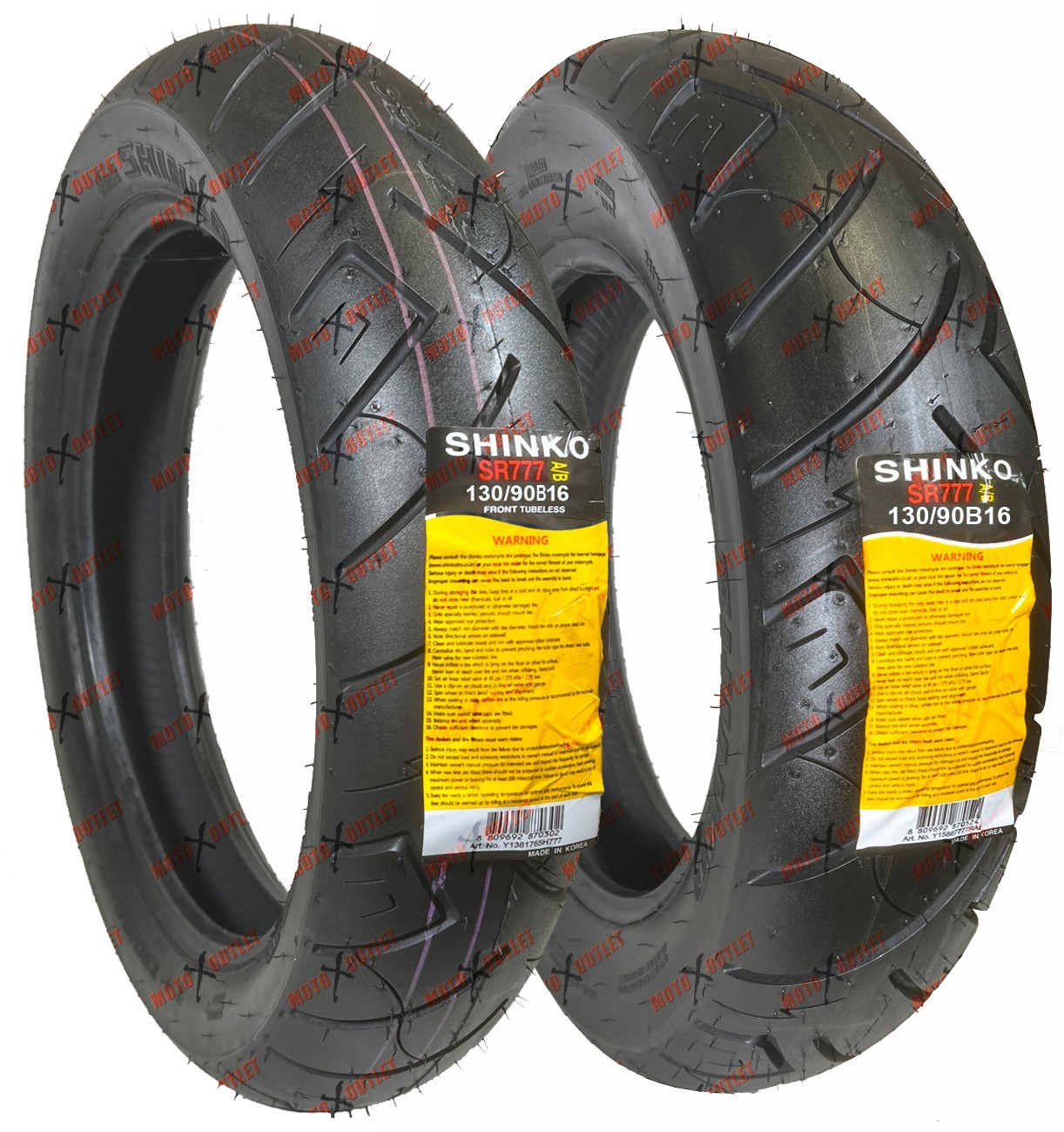 Shinko 777 130/90B16 Front Rear Tire Set Motorcycle Tires 130 90 16