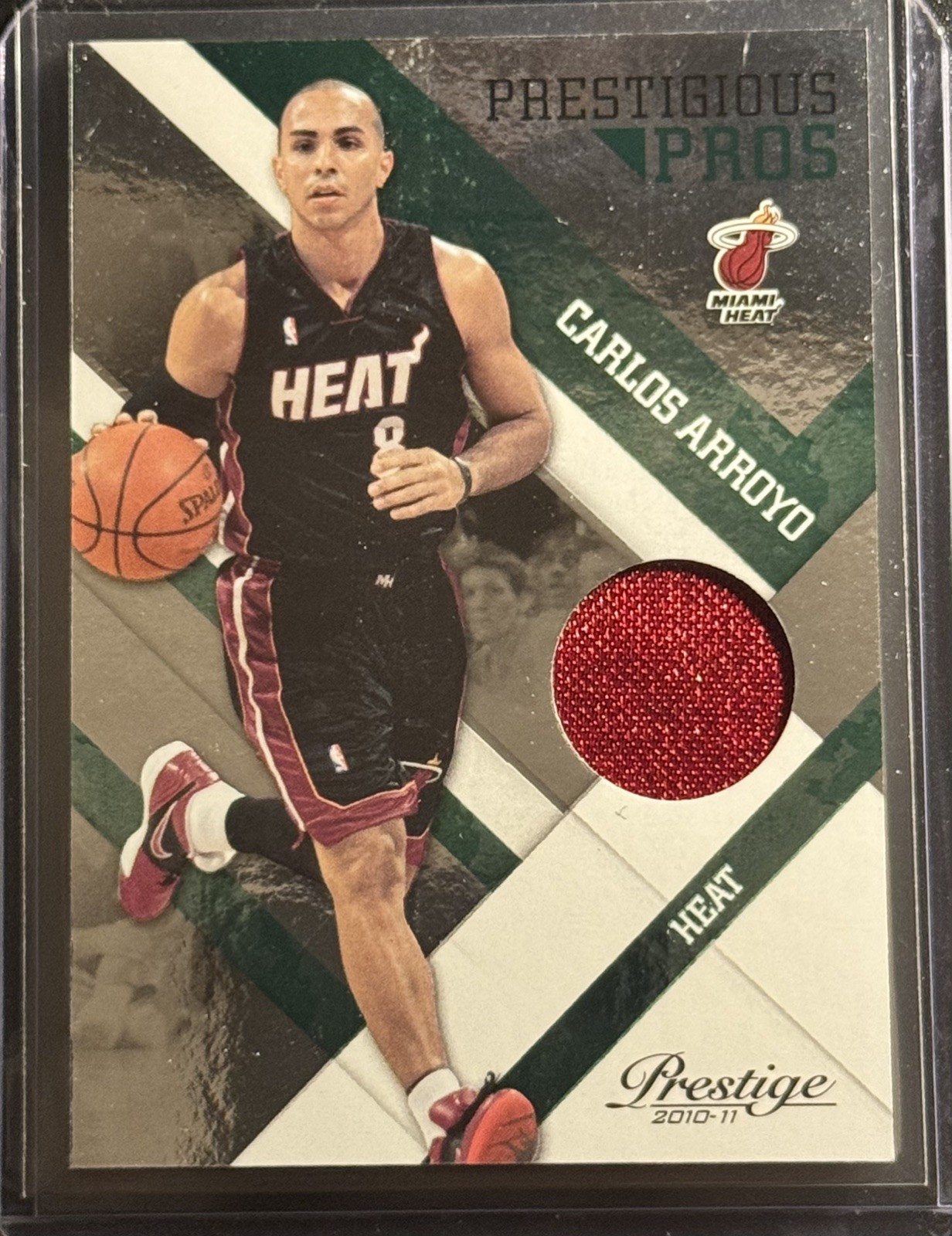 2010-11 Prestige - Prestigious Pros Carlos Arroyo #27 Green Materials /499 (MEM)