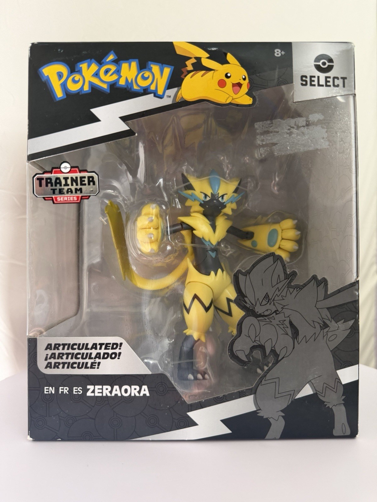 Jazwares Pokémon Select Zeraora Articulated Figure Trainer Team Series