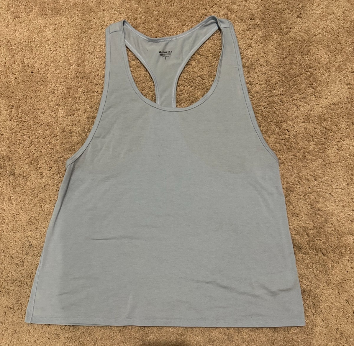 Athleta Light Blue Racerback Tank Top