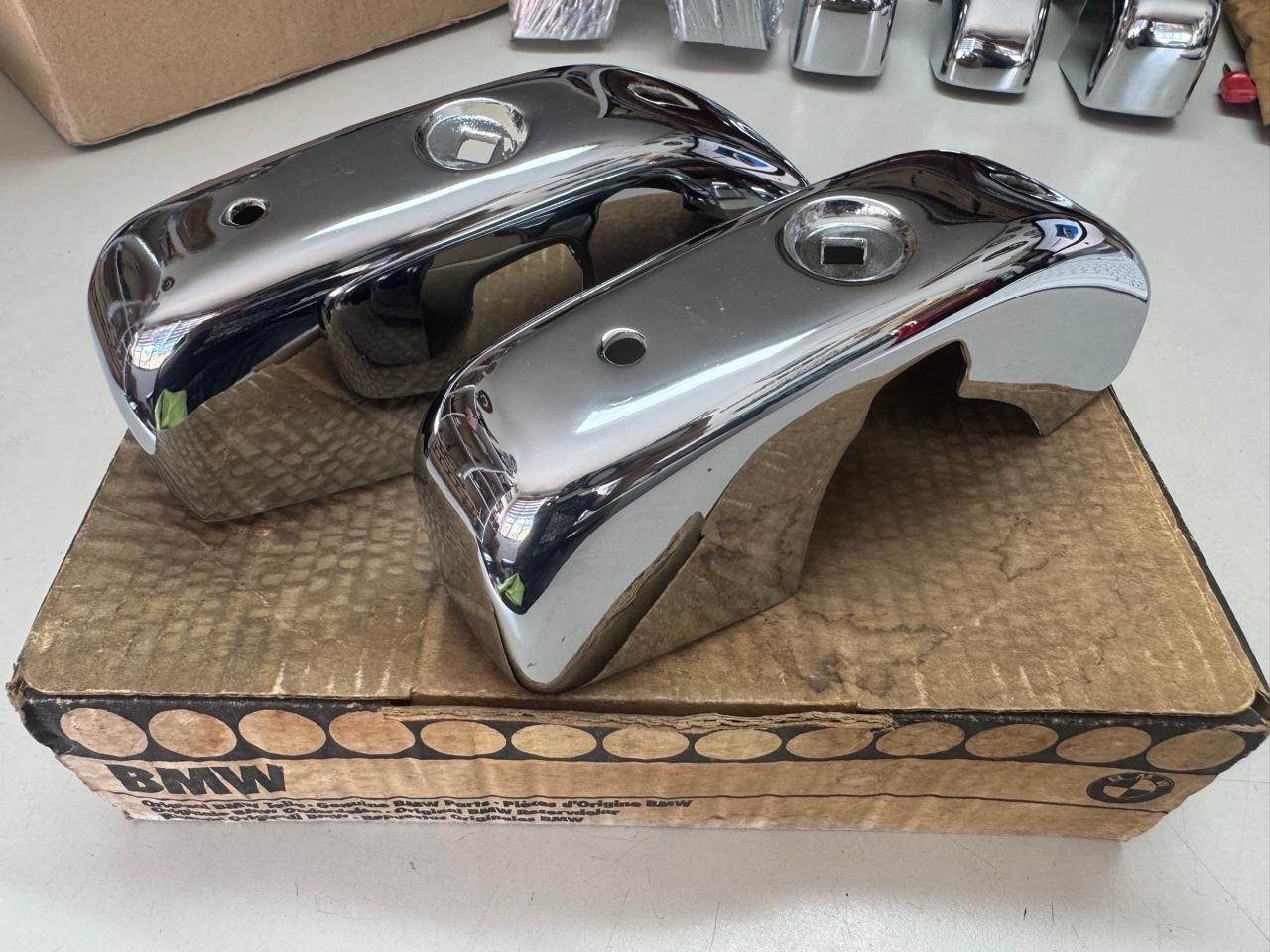 NOS GENUINE 1971 1977 BMW 2002 REAR  BUMPER GUARD Pair