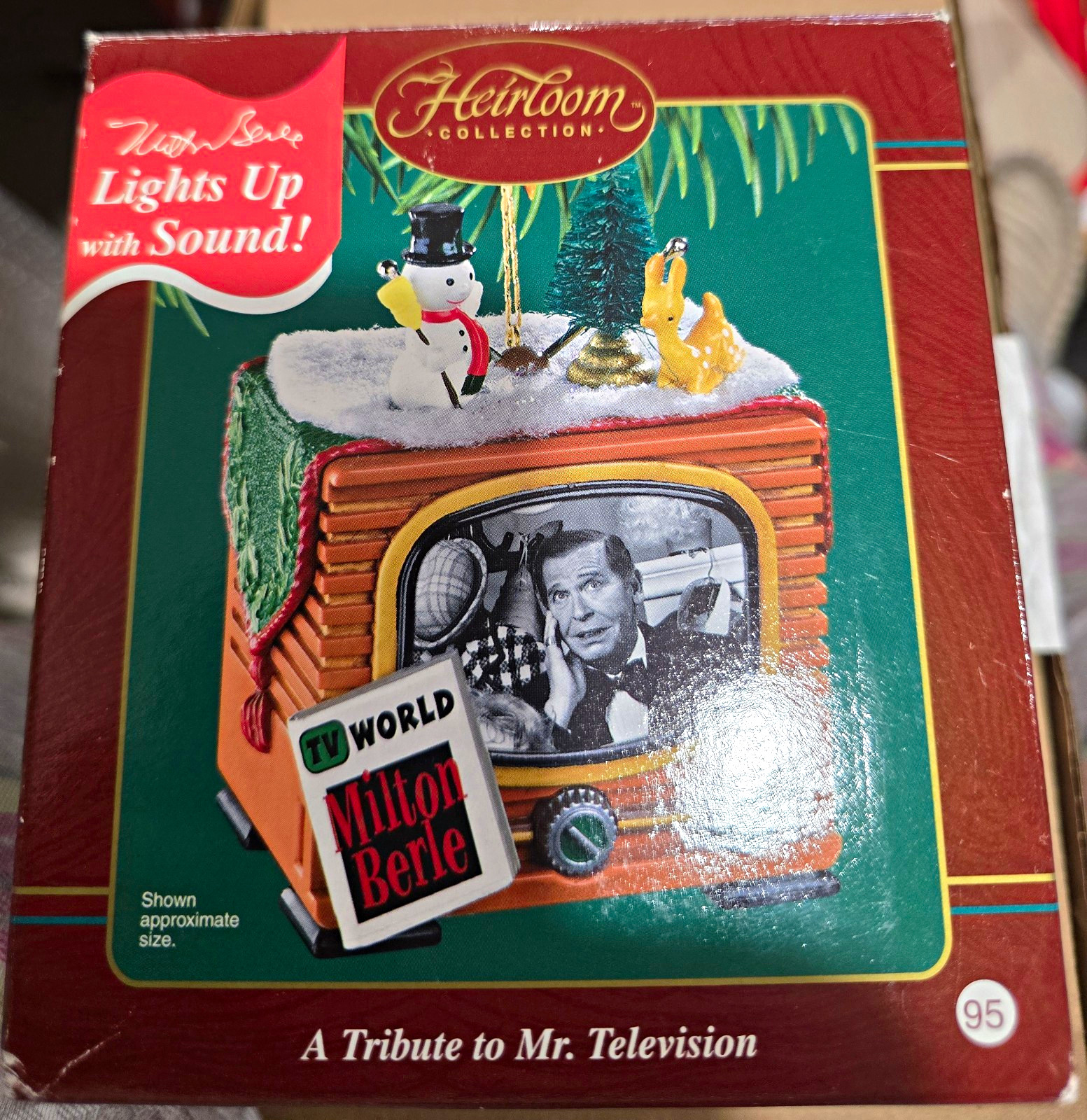 Carlton Cards Heirloom Milton Berle TV Ornament Lights/Sound Christmas 2003 95
