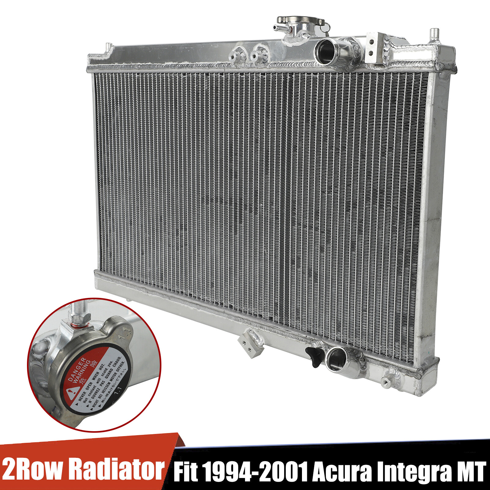 2-Row Full Aluminum Core Radiator For 1994-01 Acura Integra GS RS DB GSR DC2 MT