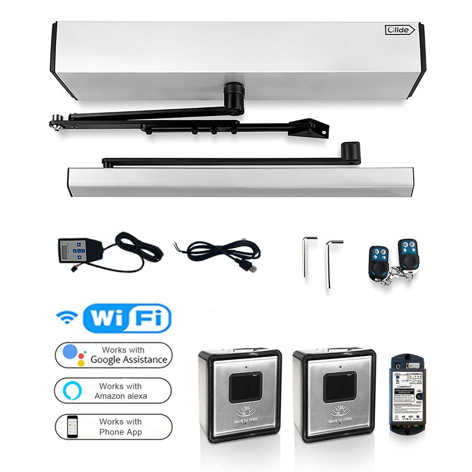 Olide-120B Sensor Open Automatic Touchless Swing Door with Wave to Open Switch