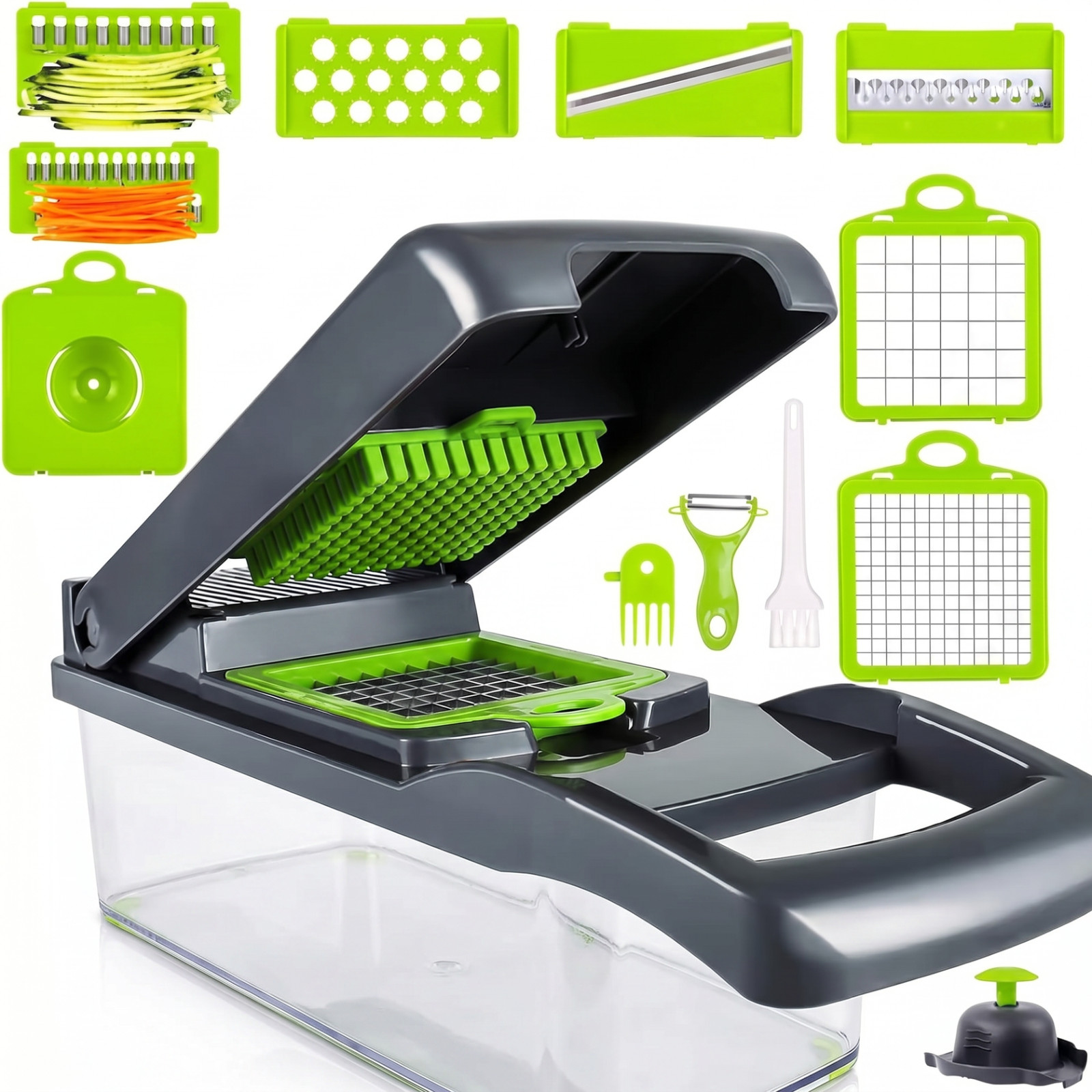 15-In-1 Vegetable Fruit Chopper Cutter Food Onion Veggie Dicer Slicer Kitchen