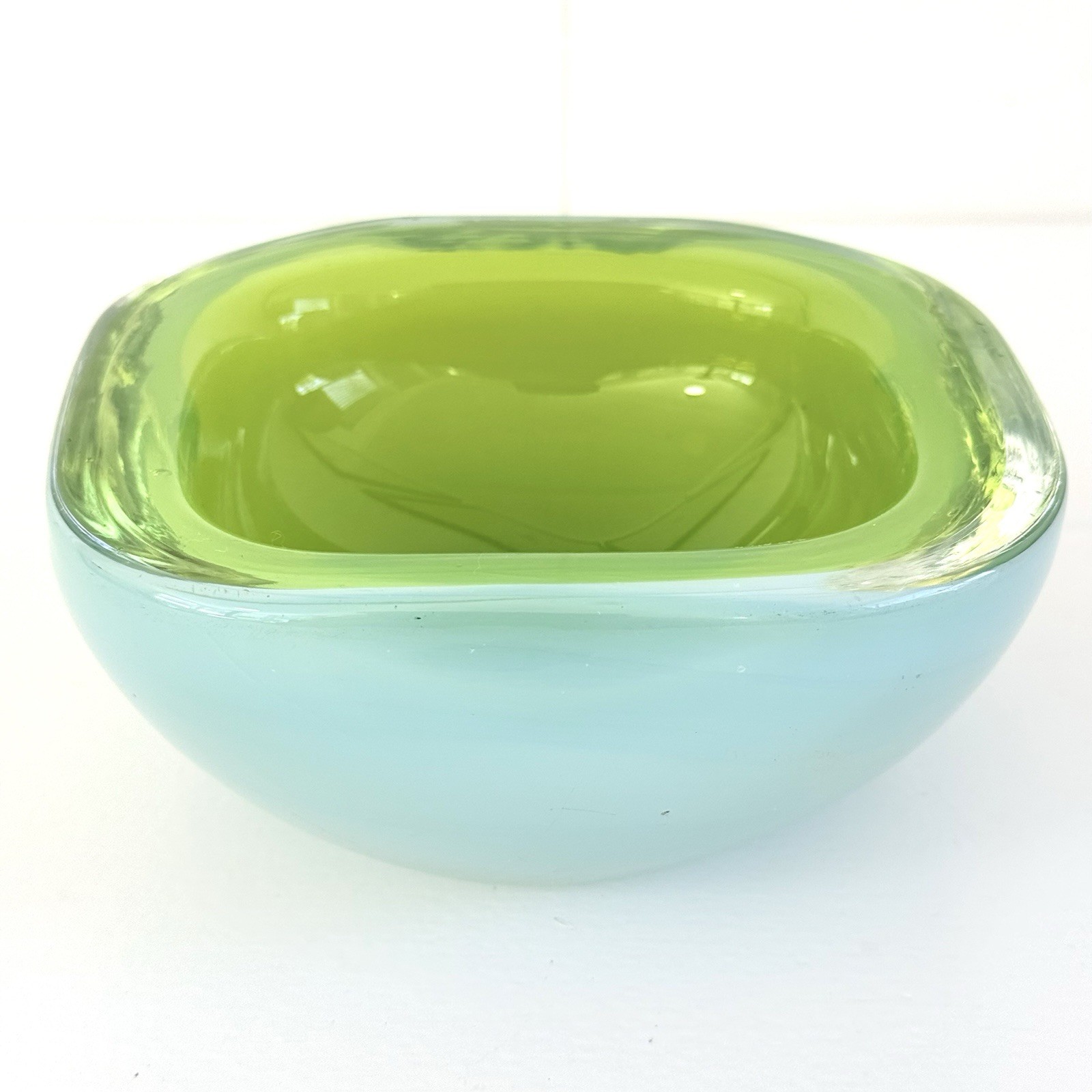 Vintage Murano Glass Sommerso Bowl Cenedese   Murano Italian Art Glass