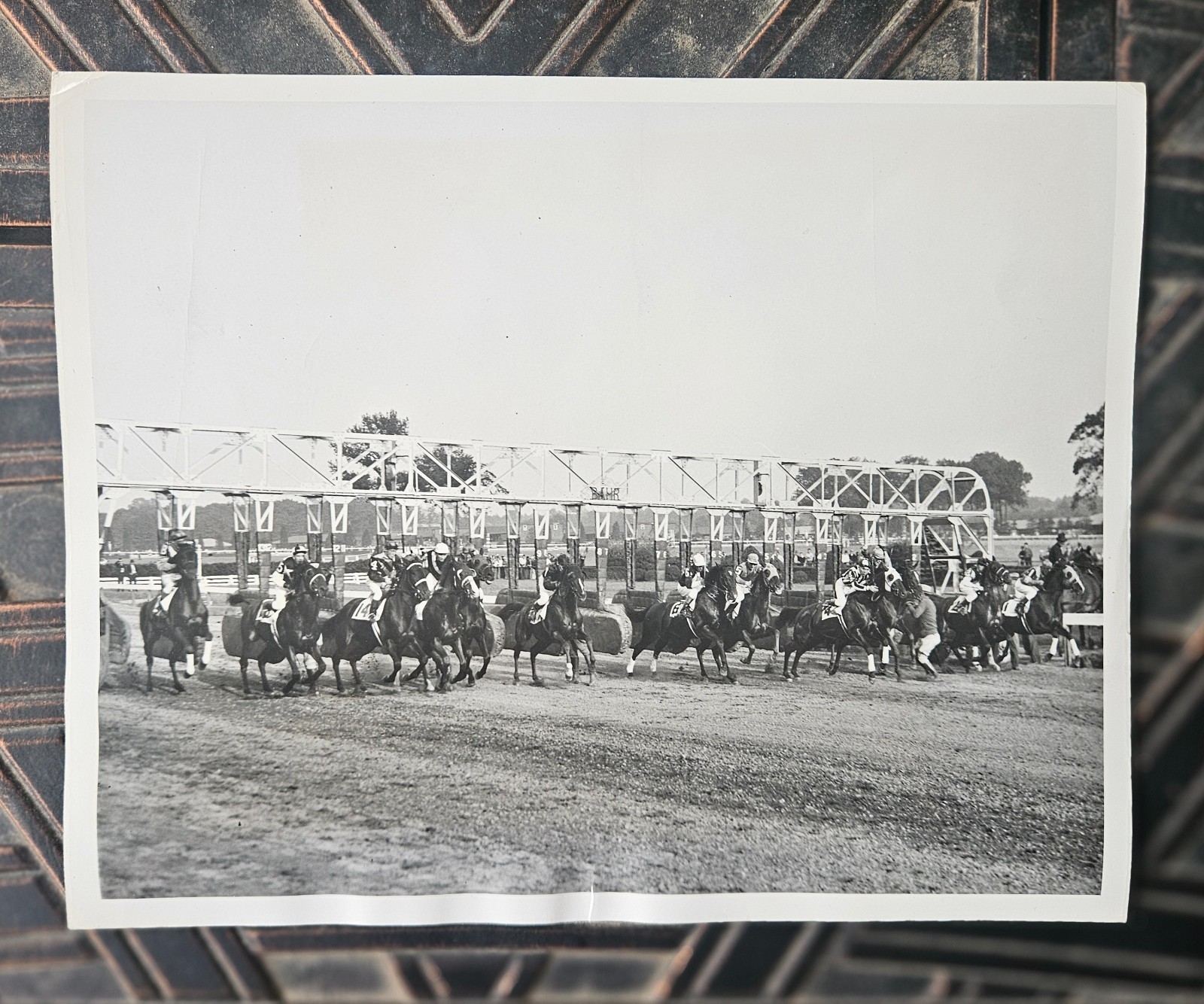 Original 1938 Horse Racing Press Photo - Seabiscuit at Laurel Before War Admiral