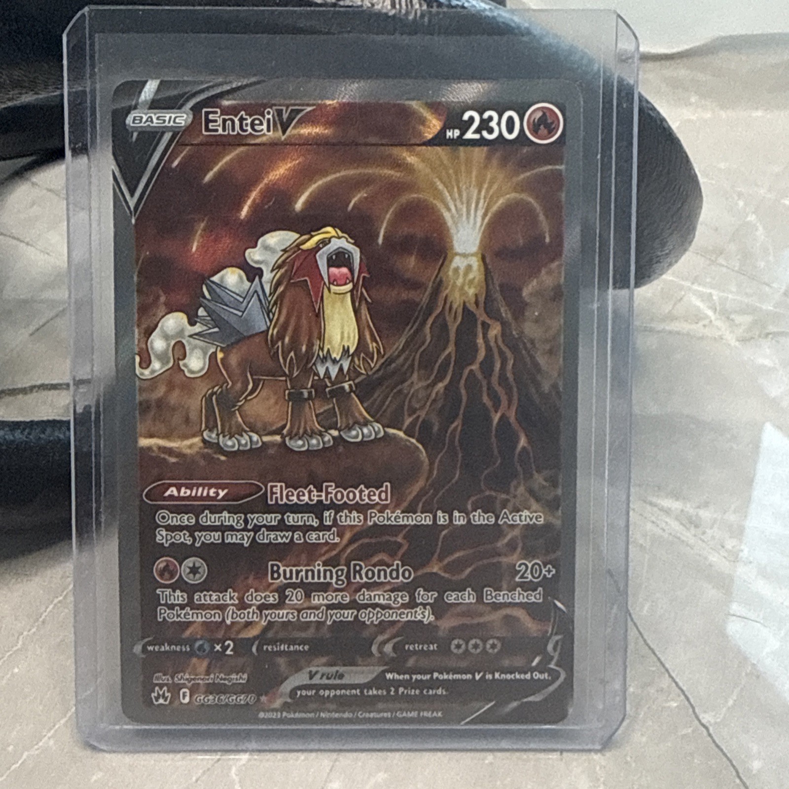 Title: Entei V GG36/GG70 Galarian Gallery Crown Zenith Pokémon Card NM