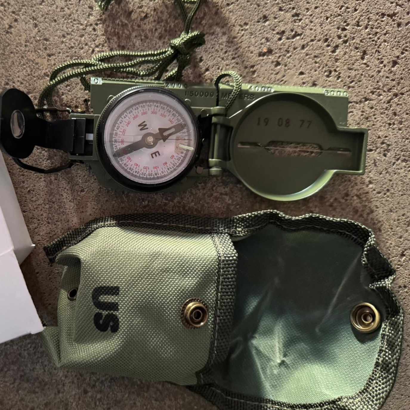 New Cammenga Model 3h Tritium Lensatic Compas Olive Drab US Military Issue Pouch