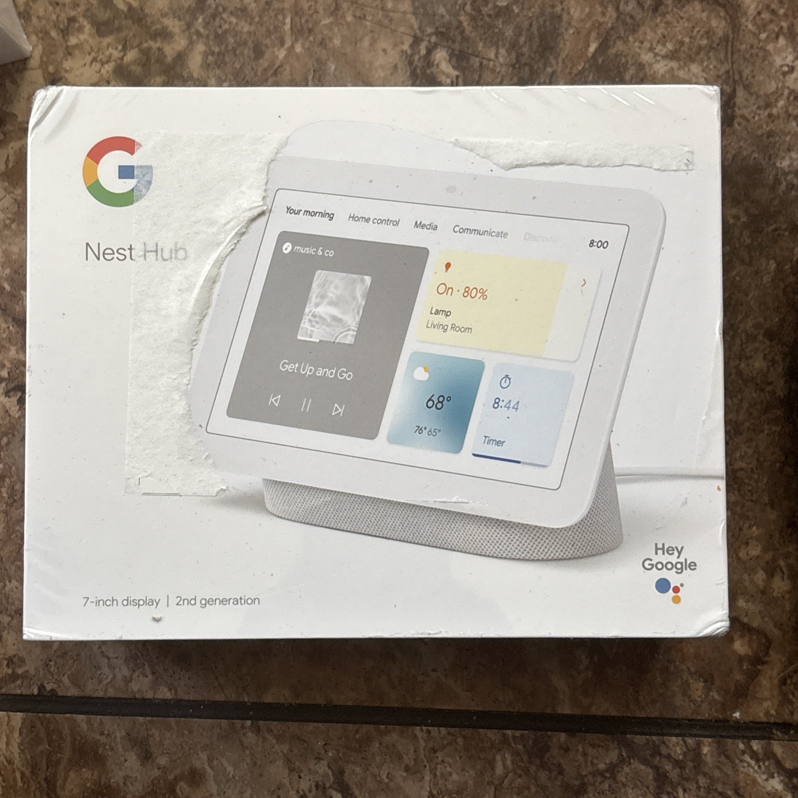 Google Nest Hub 2nd Gen 7” Smart Display Charcoal GA01892-US - New
