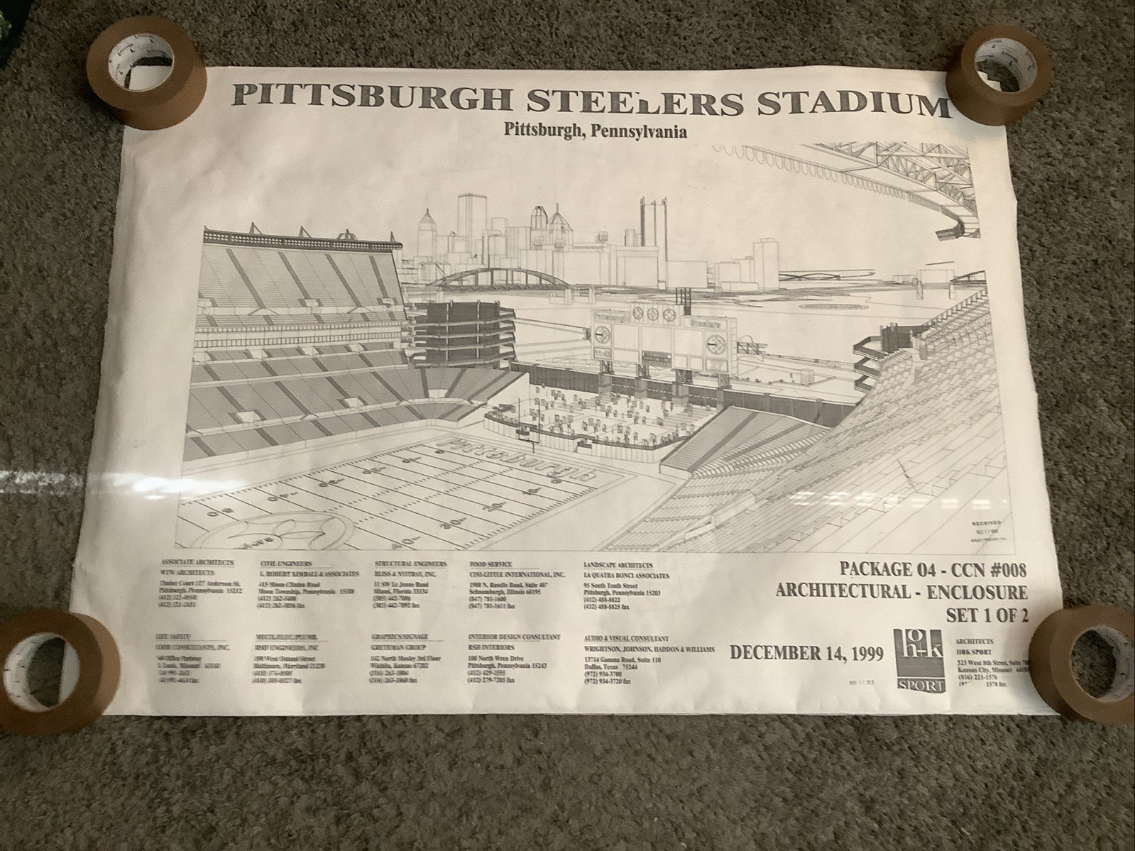 Vintage Pittsburgh Steelers stadium Architectural Stadium Plans