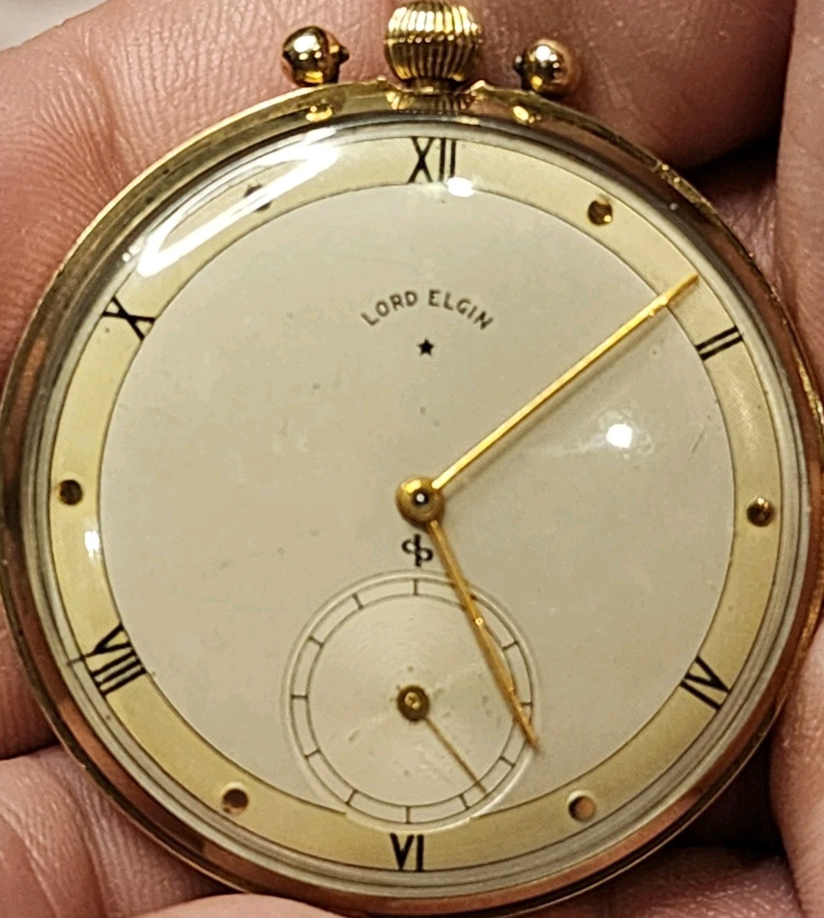 1946 Lord Elgin 14K Gold Filled Pocket Watch 21 Jewels 10s Grade 543 Adj. 5 Pos 1946 Lord Elgin 14K Gold Filled Pocket Watch 21 Jewels 10s Grade 543 Adj. 5 Pos