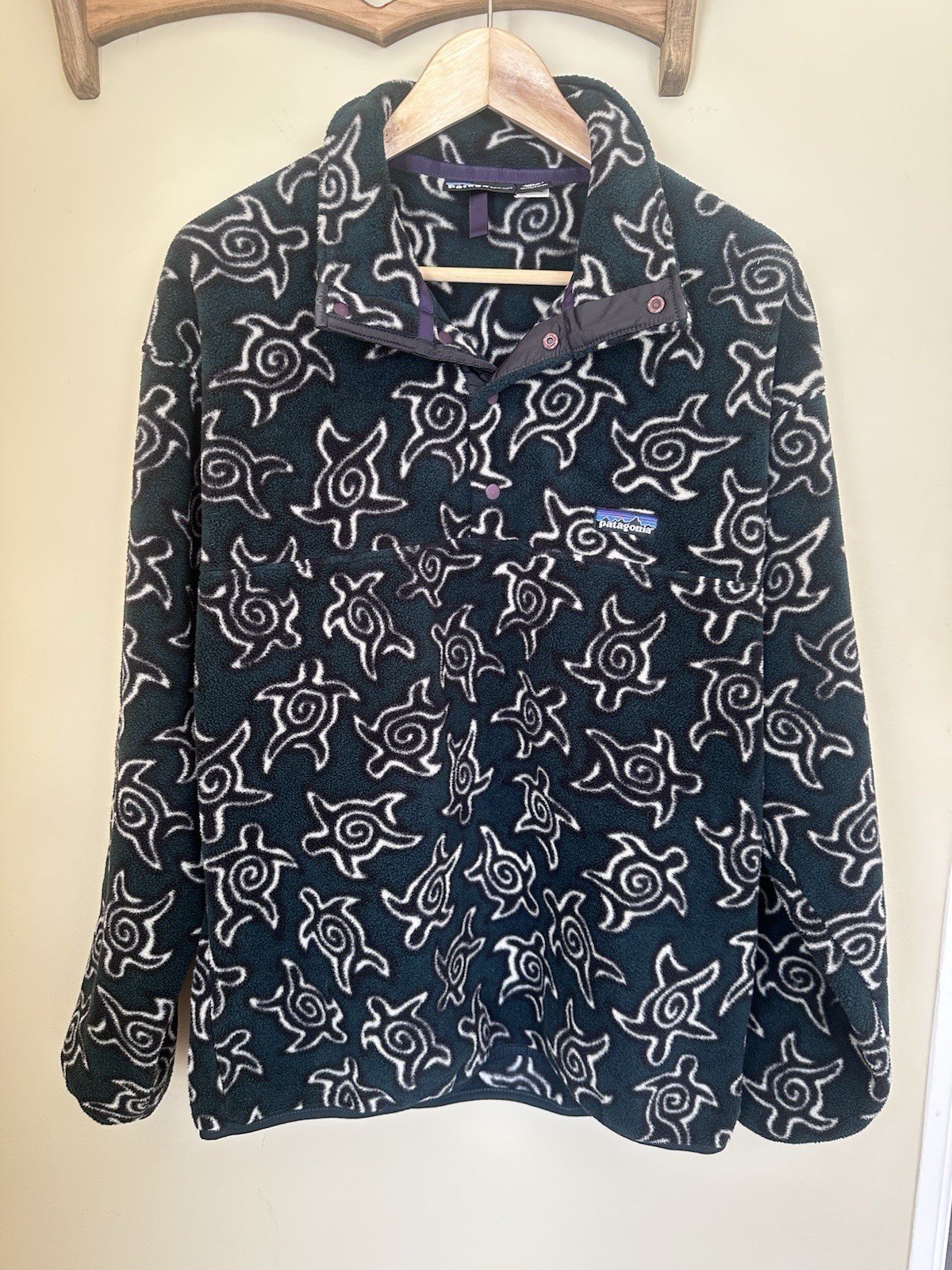 Rare Vintage Patagonia Synchilla Green Zen Turtle Men’s Size M