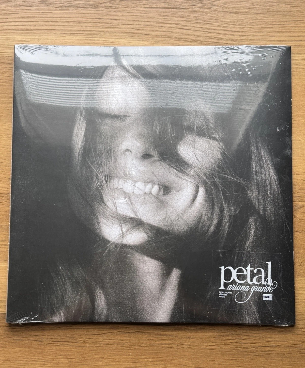 SIGNED Ariana Grande Petal Translucent Pearly White LP NEW SEALED