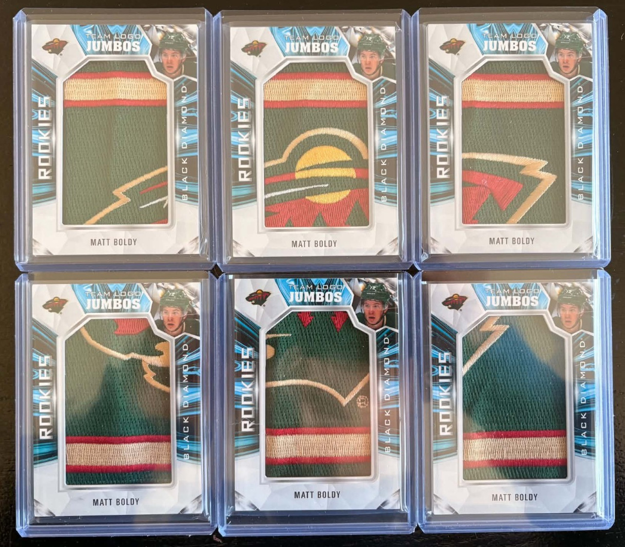 2022-23 UD Black Diamond Rookie Team Logo Jumbos Full SET Matt Boldy #RTL-BO