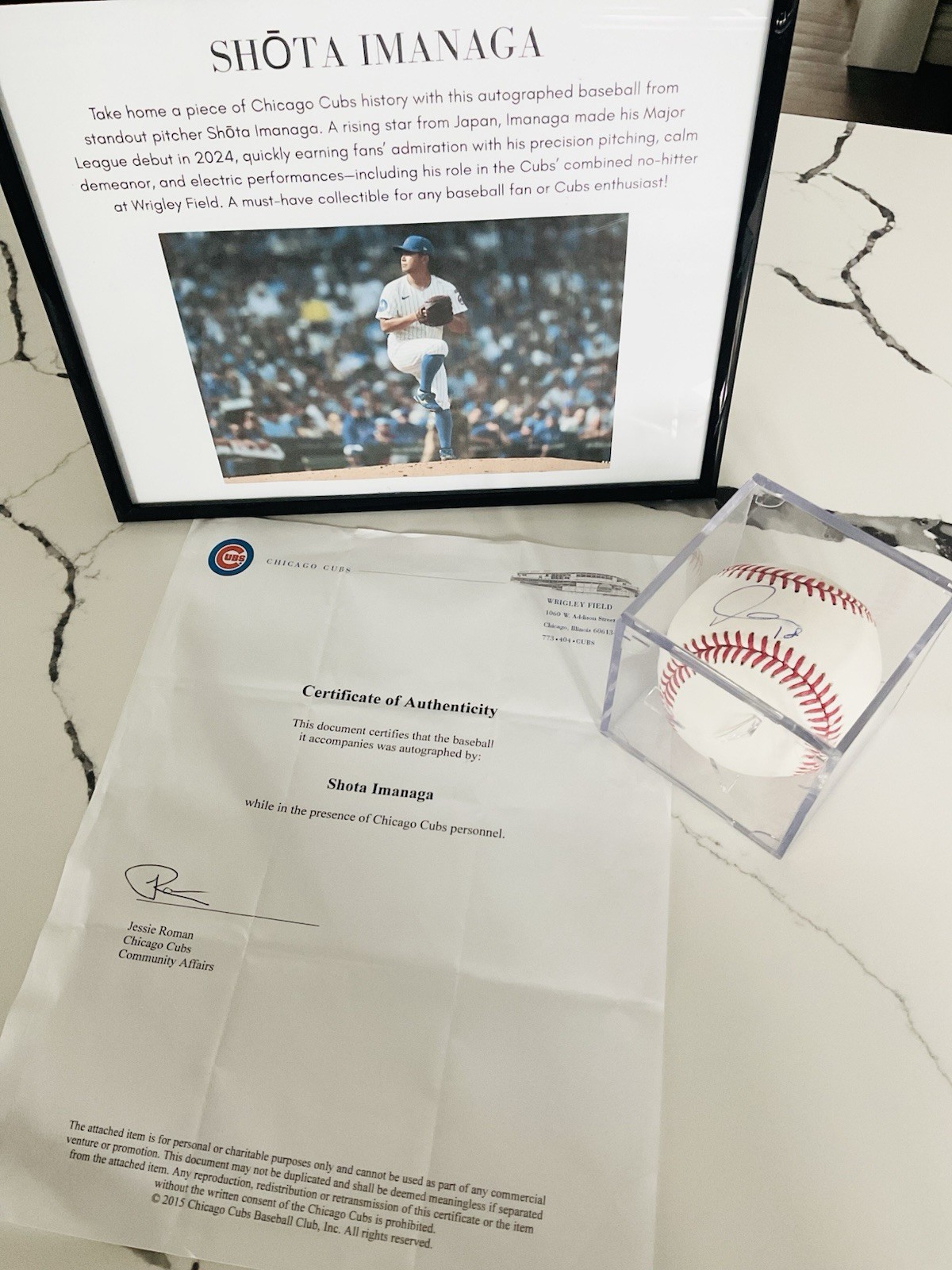 Shota Imanaga Chicago Cubs #18 Signed Baseball With Authentification Shota Imanaga Chicago Cubs #18 Signed Baseball With Authentification