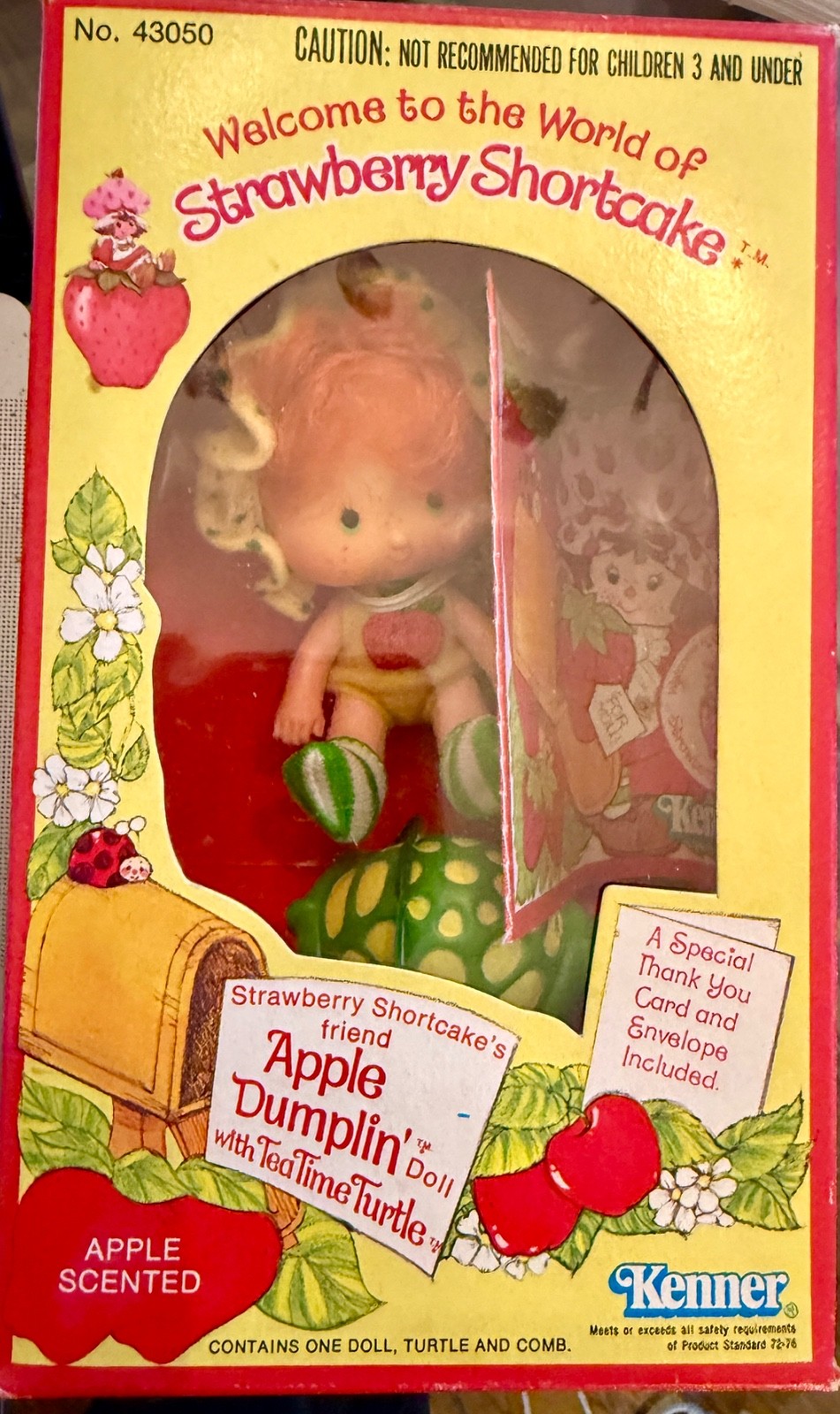 Vintage Kenner Strawberry Shortcake “Apple Dumplin” Doll w/ Turtle Pet NIB ZZ939 Vintage Kenner Strawberry Shortcake “Apple Dumplin” Doll w/ Turtle Pet NIB ZZ939