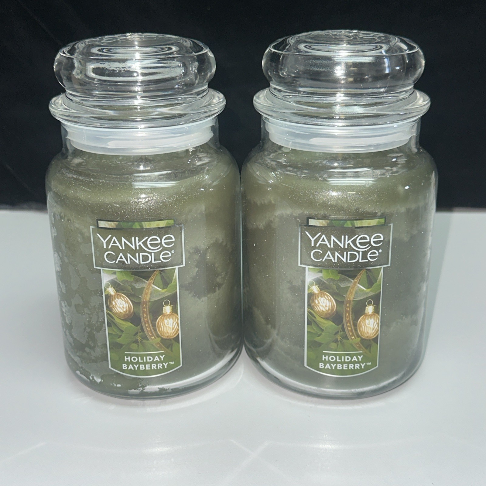 LOT OF 2-NEW-Yankee Candle HOLIDAY BAYBERRY Large Jar 22oz