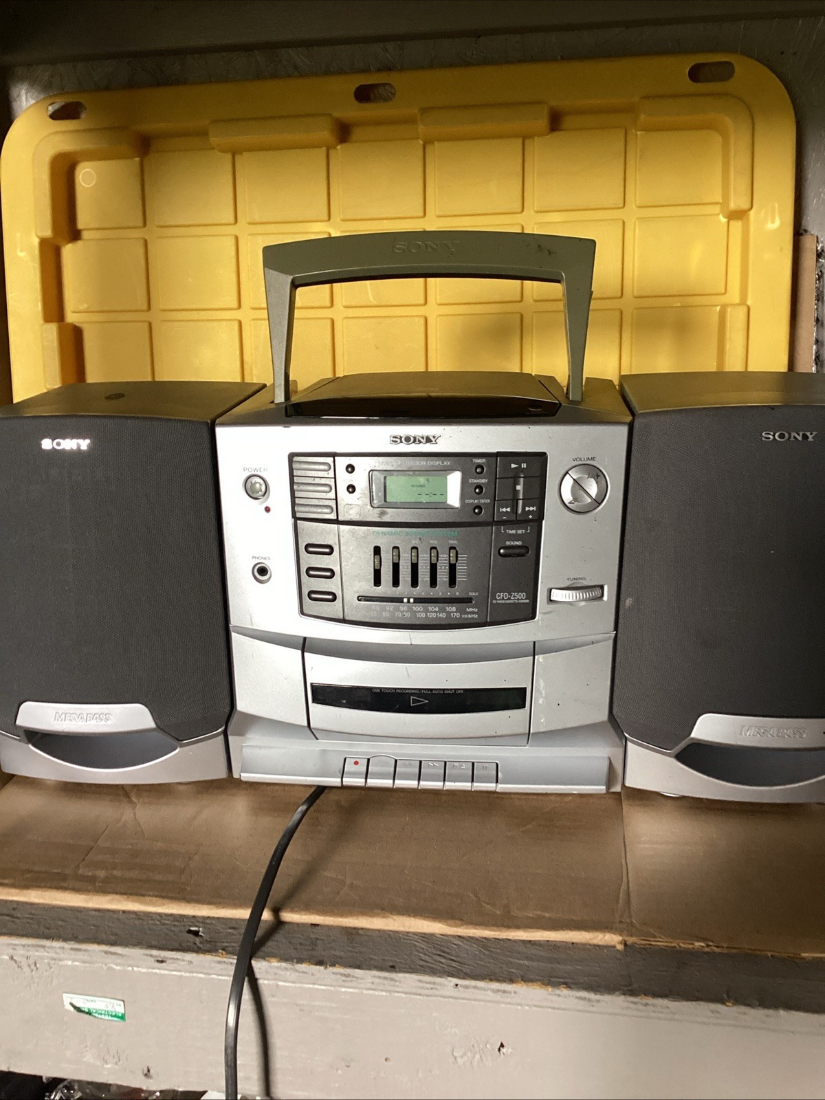 Vintage Sony CFD-Z500 AM/FM Radio CD & Cassette Boombox Everything Tested-Works Vintage Sony CFD-Z500 AM/FM Radio CD & Cassette Boombox Everything Tested-Works