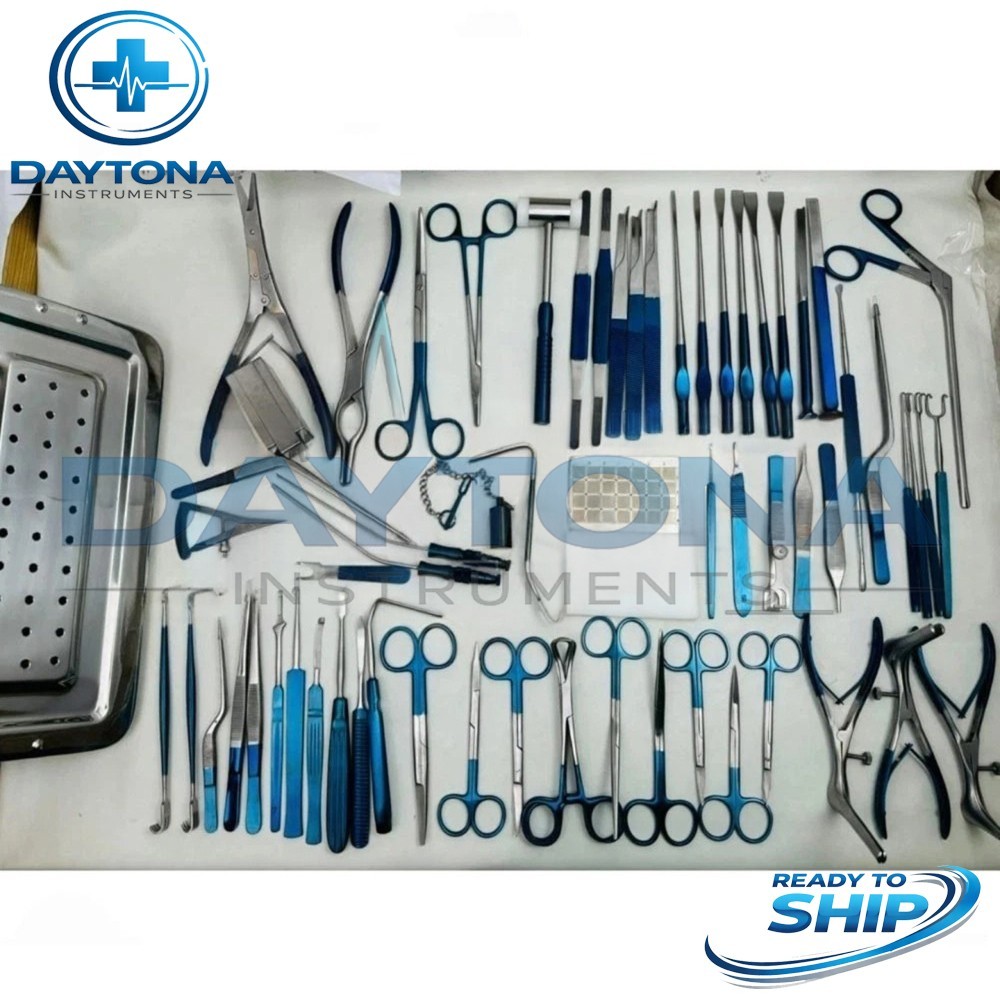 Rhinoplasty Instrument Set Titanium Coated Nose Surgery Premium Quality - Box