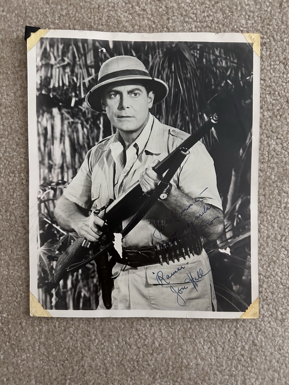 VINTAGE SIGNED, AUTOGRAPHED JON HALL PHOTO 8 X 10 Ramar Of The Jungle