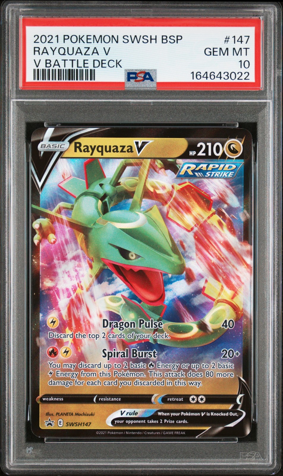 Pokémon Rayquaza V SWSH147 - Black Star Promo - PSA 10 Pokémon Rayquaza V SWSH147 - Black Star Promo - PSA 10
