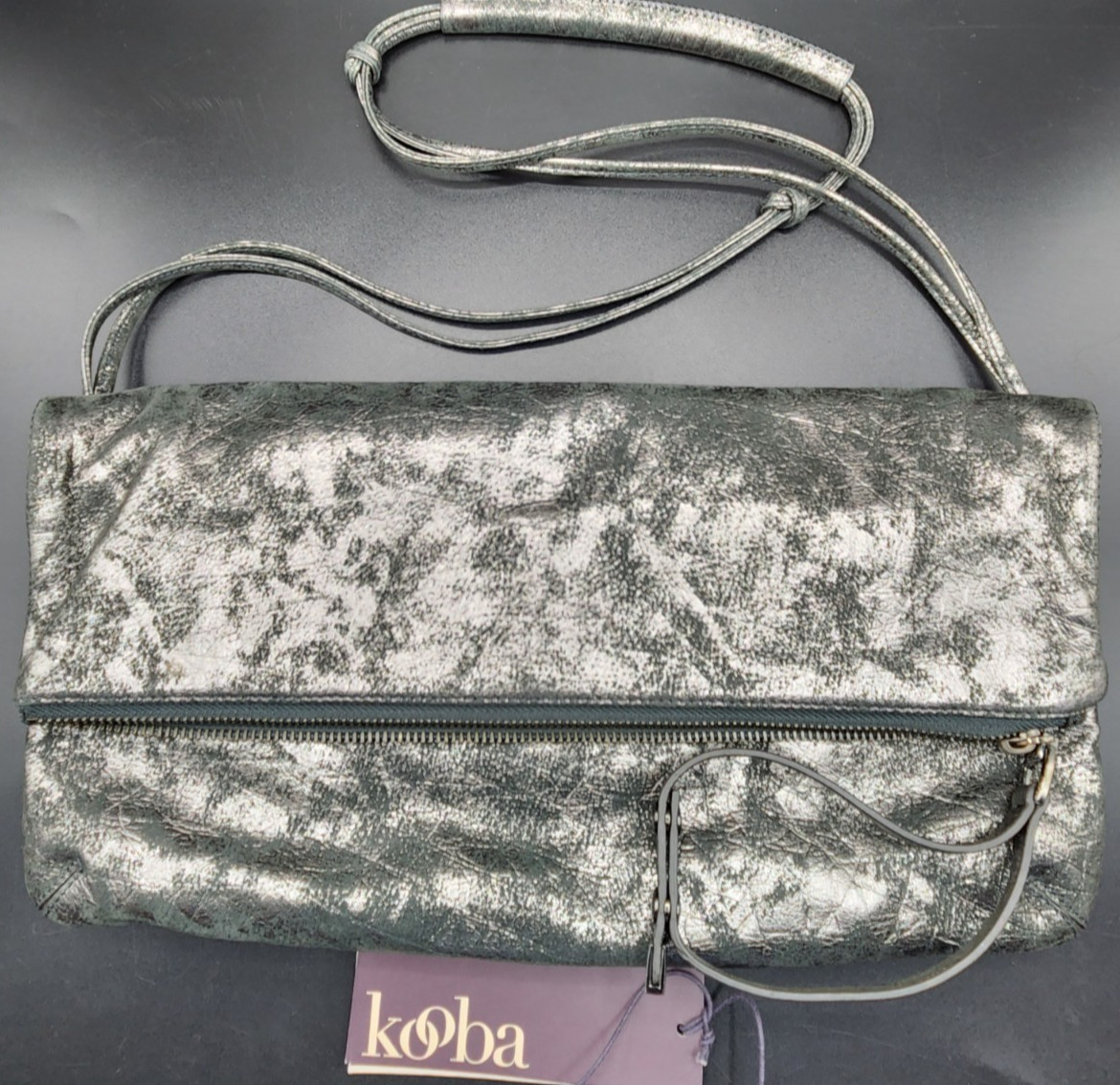 Kooba Anthracite/Silver Chrystie Bag With Convertible Strap