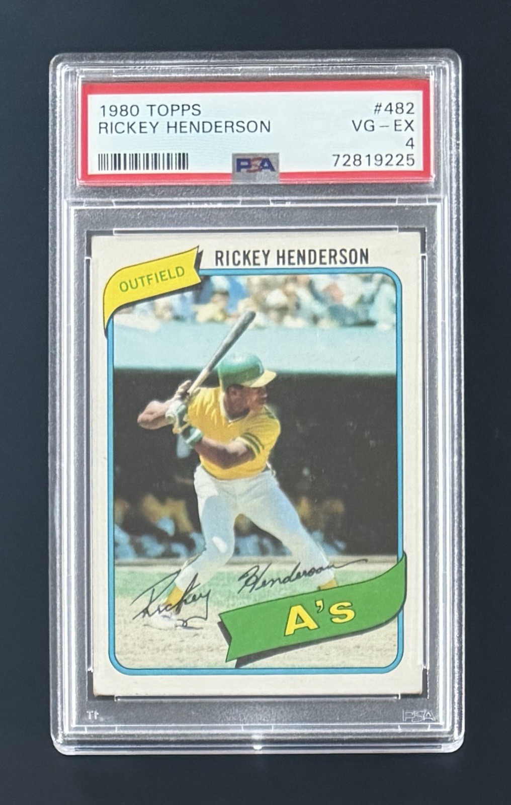 1980 TOPPS RICKEY HENDERSON RC ATHLETICS HOF PSA GRADED 1980 TOPPS RICKEY HENDERSON RC ATHLETICS HOF PSA GRADED