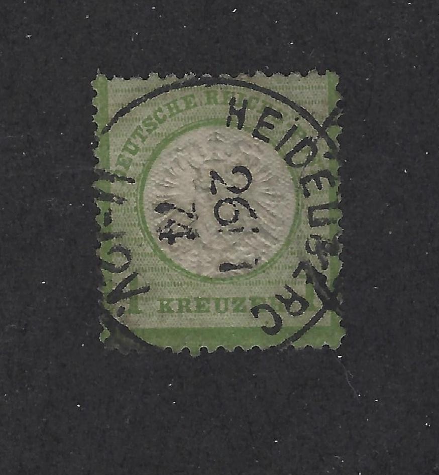 German Stamps. Germany # 21 1 Kreuzer. Used. German Stamps. Germany # 21 1 Kreuzer. Used.