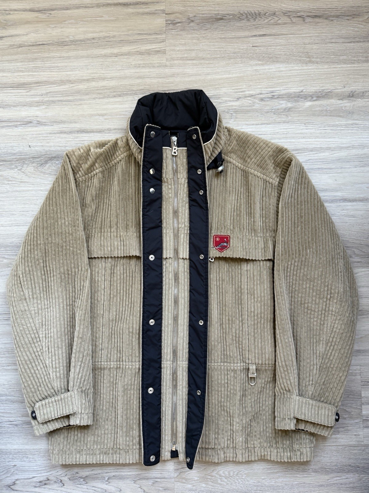 Rare Vtg Bogner Corduroy Loro Piana Fabric Winter Jacket Sz US 40 L Storm System