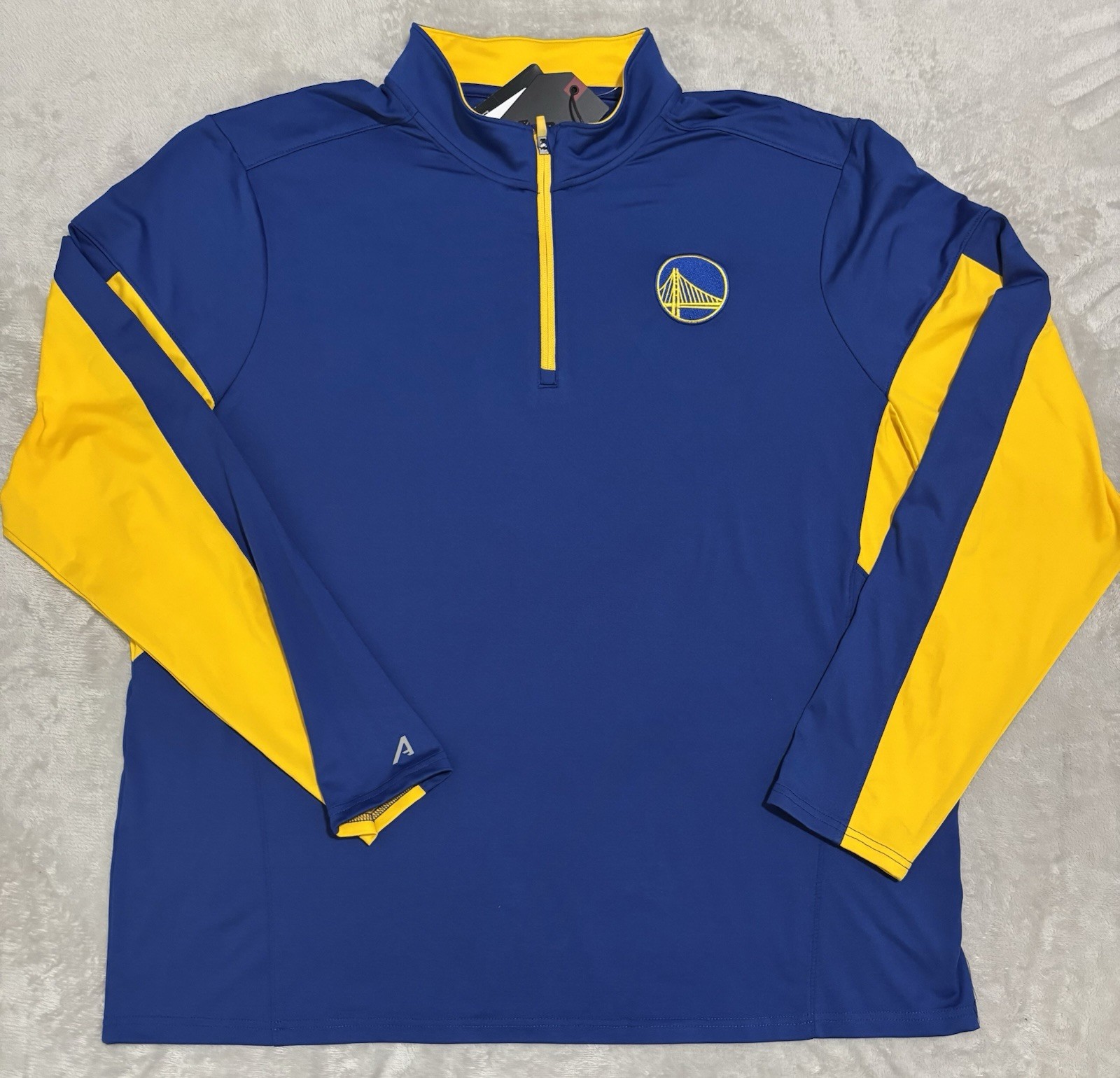 Antigua Men\'s Golden State Warriors Blue 1/4 Zip Pullover 2XL Antigua Men\'s Golden State Warriors Blue 1/4 Zip Pullover 2XL