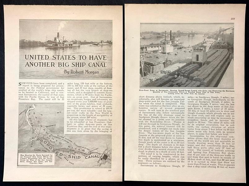 Sacramento Deep Water Ship Channel 1922 Federal Survey historical pictorial