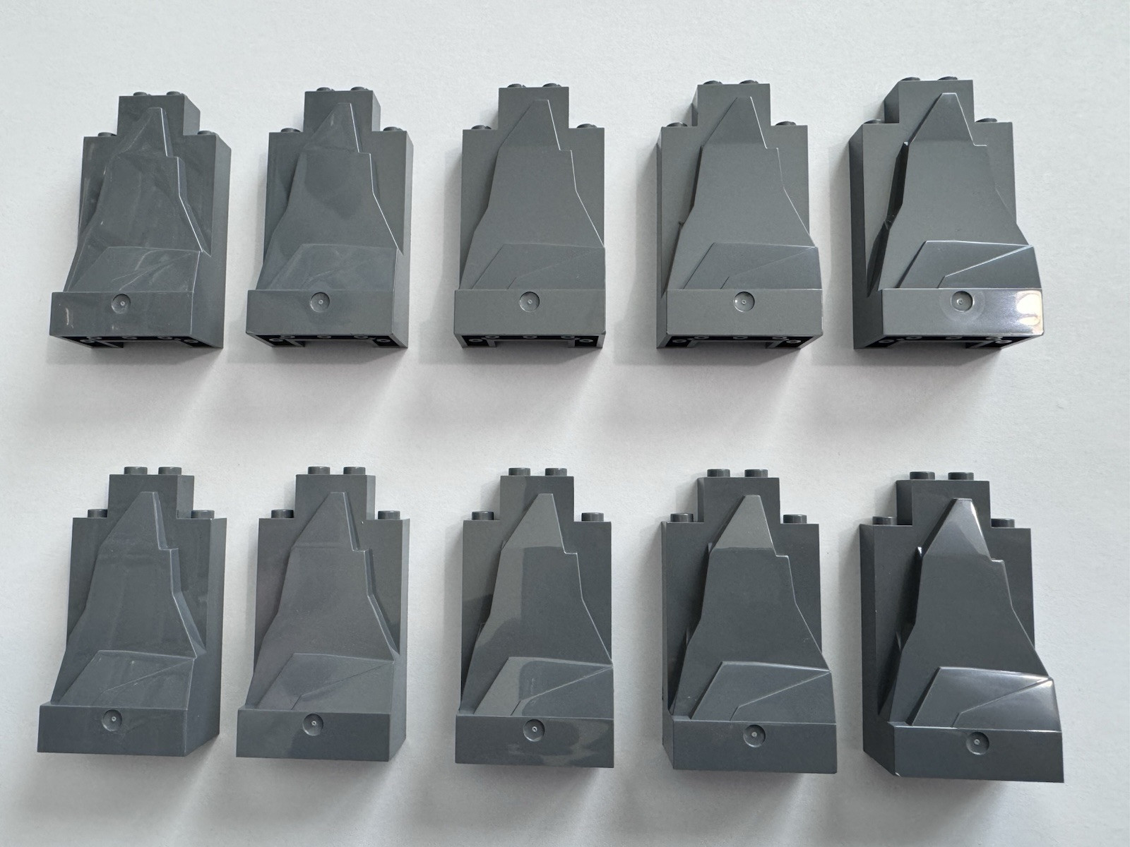 LOT 10 BRAND NEW LEGO 47847 DARK GRAY BLUISH 2x4x6 CASTLE WALL MOUNTAIN